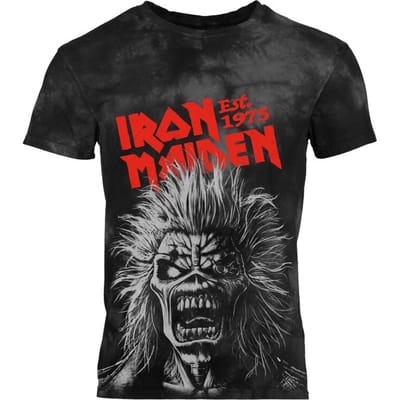 Iron Maiden T-shirt - Jumbo Scream Head - S tot 4XL - voor Mannen - zwart-grijs