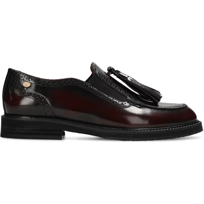 Fred De La Bretoniere - PARIS ELIBRA Loafer Leather Bordeaux Red - Maat 37