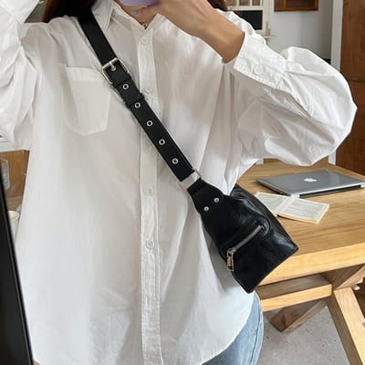Nieuwe Punk Motorfiets Tas Onderarmtas voor Vrouwen Mode Niche Design Tas Hot Girl Schoudertas Crossbody Tas Trendy gray