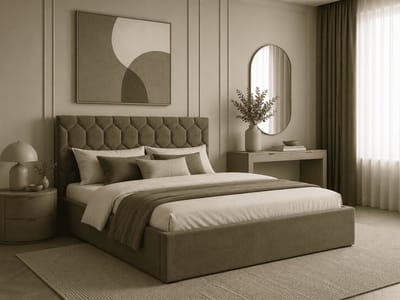 Gestoffeerd Bed 02 met Opbergruimte en Hoofdbord 140x200 cm - Groen (Casa 14)