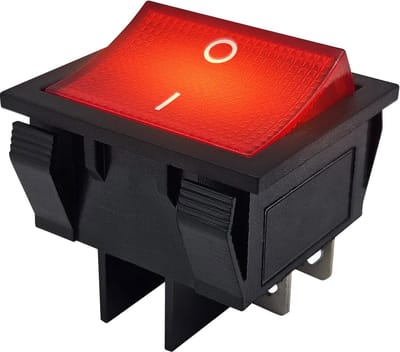 ProRide Wipschakelaar ON-OFF KCD9-202 - 3 Polig - 250V/16A - Rood met controlelampje