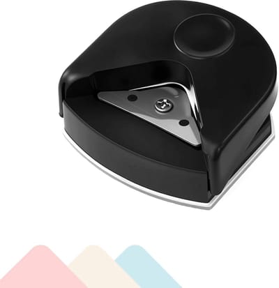 Hoekafronder Stans - Papier Snijder - Kaarten Maken - Ingebouwde Opvangbak - 4 mm - Zwart