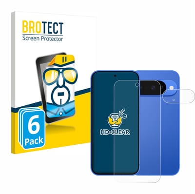 BROTECT - Screenprotector voor Google Pixel 10 (Voor+Camera) - Folie Beschermfolie transparant 6 Stuks