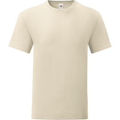 Fruit of the Loom Unisex volwassen iconisch T-shirt (Natuurlijk)