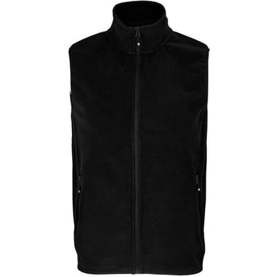 SOLS Uniseks Microfleece gerecyclede bodywarmer voor volwassenen (Zwart)