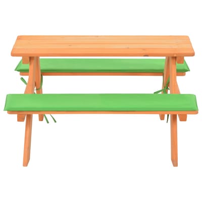 vidaXL - Kinderpicknicktafel - met - banken - 89x79x50 - cm - massief - vurenhout