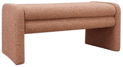 Bronx71® Eetkamerbank Neil bouclé terracotta 100 cm - eettafelbank - eetbank