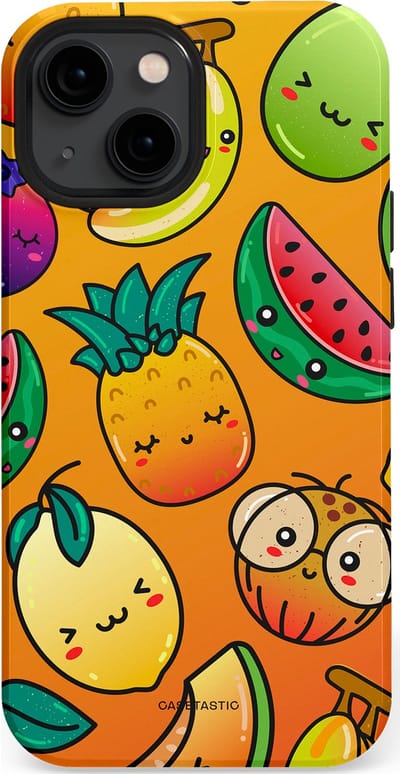 Casetastic Hoesje Geschikt voor Apple iPhone 13 Mini Magsafe - Stijlvolle Beschermende Duo-layer Case - Fruitastisch