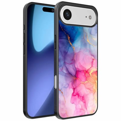 Geschikt voor iPhone Air Telefoonhoesje met marmeropdruk - TPU backcover case marble design - Regenboog - Smartphonica geschikt voor iPhone 17 Air