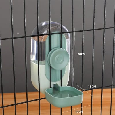 Automatische Huisdier Voederbak Kooi Hangende Kom Waterfles Container Dispenser Voor Katten Konijn Vogels Huisdier Voeding Product gray