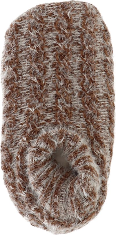 Basset dames homeshoes huissokken chenille hairy bruin