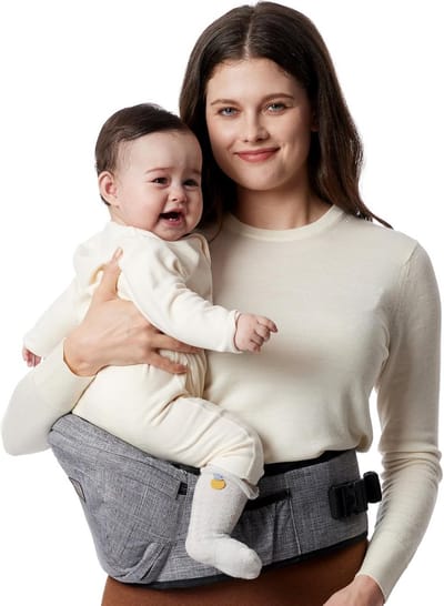 Heupzitje Draagzak - Baby Drager - Dagelijkse Uitjes - Ergonomisch Ontwerp - Tot 20 kg - Grijs