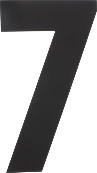 Intersteel Huisnummer 7 XXL hoogte 50 cm rvs/mat zwart