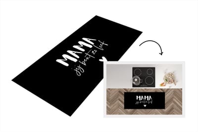 Keukenloper - Loper keuken - Mama jij bent zo lief - Spreuken - Quotes - Mama - 120x50 cm - Keukenloper vinyl