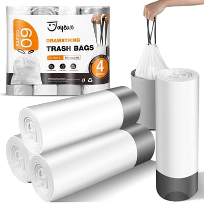 Kleine Vuilniszakken Grijs 4 Gallon - Sterk en Compact Afvalzak