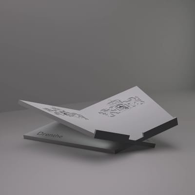 3d-gezellig Boekenstandaard Drenthe - Boekensteun - Boekenhouder - Book Holder - 37*25*10 cm - Grijs - 100% gerecycled PLA (bioplastic)