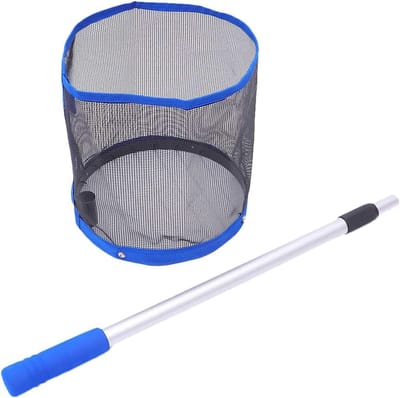Tafeltennis Ballenkiezer - Ballenverzamelaar Trainer - Trainingshulp Sport - Verstelbare Hoogte - Capaciteit 120 Ballen - Blauw