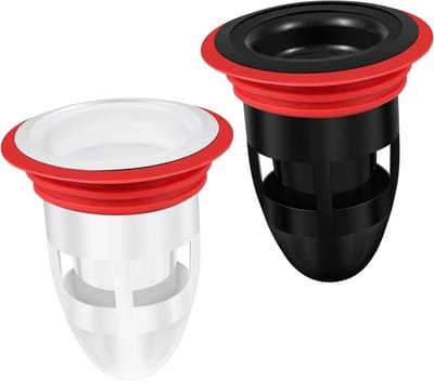 Vloerafvoer Kern - Afvoerplug Badkamer - Geuren Bannen - Zelfsluitend Mechanisme - 65 x 55 cm - Zwart Wit