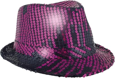 Funny Fashion Carnaval verkleed hoedje voor diverse thema's - roze glitter - zwart verloop - volwassenen