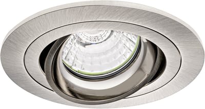 Spot Armatuur GU10 - Pragmi Alpin Pro - GU10 Inbouwspot - Rond - Nikkel - Aluminium - Kantelbaar - Ø92mm