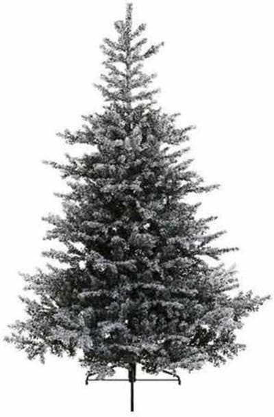 Everlands Kunst kerstboom - 1038 tips - groen met sneeuw - pvc - 150 cm - kerstdecoratie