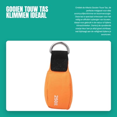 Dailygoods- Touwtas Veilig en Stevig - Klimtas - Outdoor Tas - Nylon - Duurzaam - 257g Gewicht - Klimtouwtas