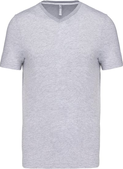 Kariban T-shirt V-hals korte mouwen K357 - Oxford Grey - 4XL