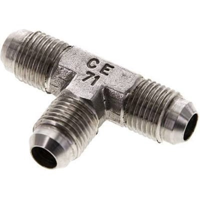 JIC T-koppeling UNF 9/16''-18 Buitendraad RVS 275 bar (3863.75psi)