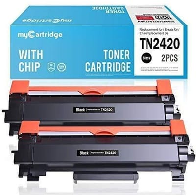 2 Compatibele tonercartridges Brother TN-2420 TN2420 - myCartridge - Zwart - 3000 pagina's - Pak van 2