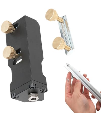 Boorgeleider - Stansgereedschap - Precisie boren - Aluminium profiel - 105 cm - Zilver