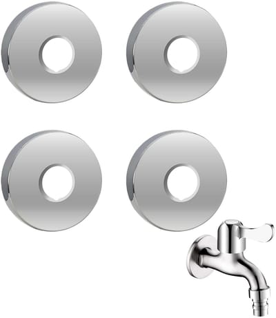 Dailygoods- Douche Rozet Set van 4 - Verchroomd - Ø 26 mm - ABS Afdekplaat - Duurzaam - Krasvast - Corrosiebestendig
