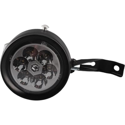 Lampe avant de vélo vintage Rétro Phare LED 6 LED avec support pour le cyclisme nocturne gray