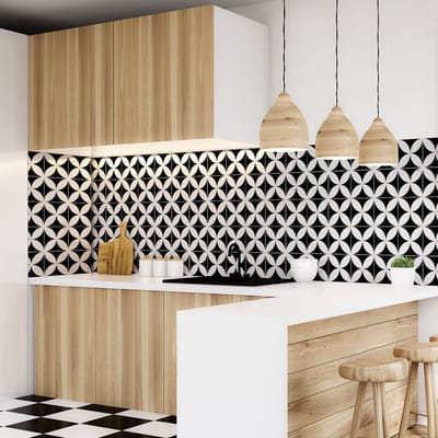 Muurstickers - Zelfklevende tegelmuurstickers voor keuken en badkamer - AZULEJOS BENIGNO - 30 stickers 20x20cm