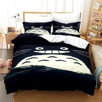 Anime Dekbedovertrek Kussensloop Beddengoedset T-TotoroeS Kawaii Volwassene Jongen Meisje Slaapkamerdecoratie Kinderen Eenpersoons Tweepersoons Groot Formaat 70x133cm 2pcs