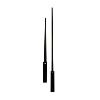 Euronorm wijzer zwart aluminium 450/ 330mm met contragewicht