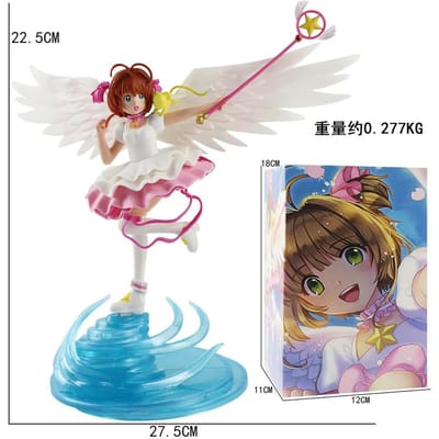 Anime Card Captor Figuur KINOMOTO SAKURA Figuur Speelgoed Cadeau Verzameling Actiefiguur 23CM PVC Sakura Card Chapter Verzamelen Cadeaus W145674WW-With box white