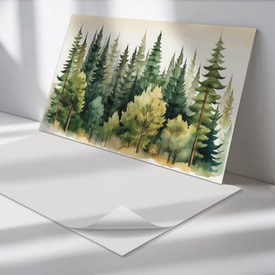 Wallfluent Vinyl Wandpaneel - Een dicht bos met bomen Zelfklevend Wandpaneel - 120 cm x 60 cm - Groente PVC wandpaneel - Set van 1 - Rechthoekig Wandbekleding Vinyl - Landschappen Wandpaneel - PVC Muurpaneel - Wandpaneel Keuken en Badkamer