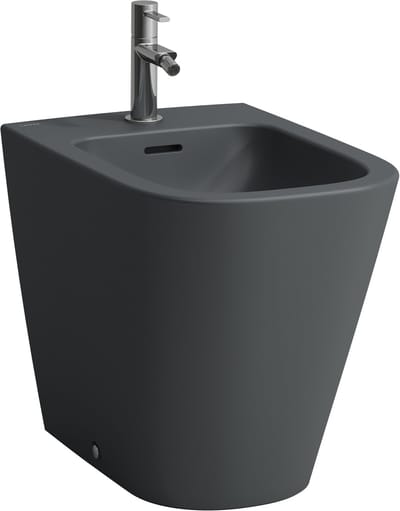 Laufen Meda - Staand bidet, kraangat, mat grafiet H8321117583021