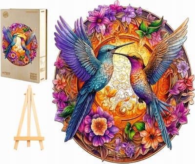 Houten Puzzel - Mandala Puzzel - Ontspannend Tijdverdrijf - Unieke Dierenvormen - 34 x 334 cm - Multicolor