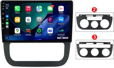 Geschikt voor Volkswagen Jetta (2005 t/m 2010) | 4+64GB 8-CORE | 9 inch Android 15.0 CarPlay autoradio | Draadloos CarPlay & Android Auto | Externe microfoon | Bluetooth & WiFi | NAVIBOP NB-5083 | Bouwjaar 2005 t/m 2010