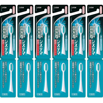 Brosse de rechange Systema Sonic Assist Brush douce verte 2 pièces x 6 pièces (Électrique) vert