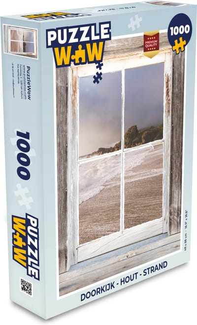Puzzel Doorkijk - Hout - Strand - Legpuzzel - Puzzel 1000 stukjes volwassenen