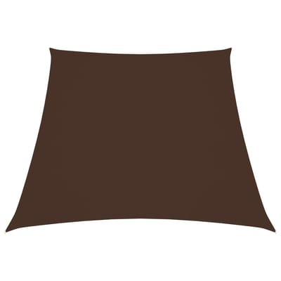 vidaXL - Zonnezeil - trapezium - 2/4x3 - m - oxford - stof - bruin