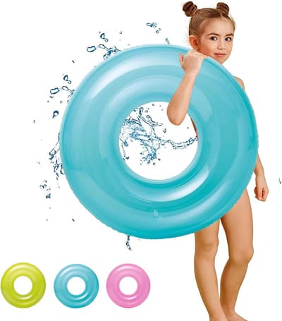 Thijox - 76 cm Opblaasbare Zwembaddrijvers Zwemringen voor Kinderen en Volwassenen, Rubber Zwemring, Kleurrijke Zwembadring voor Strand en Feestdecora