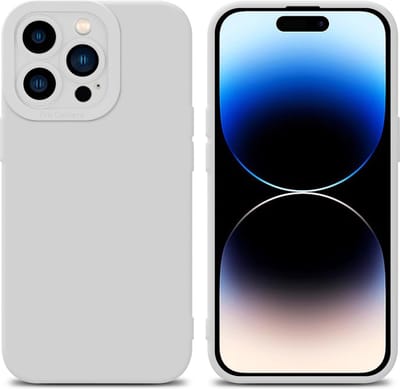 Cadorabo Hoesje geschikt voor Apple iPhone 14 PRO MAX in FLUID WIT - Beschermhoes gemaakt van flexibel TPU silicone Cover Fluid Case
