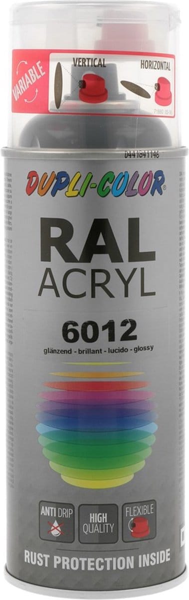 Motip Dupli-Color Spuitbus Acryl Hoogglans - RAL 6012 Zwartgroen