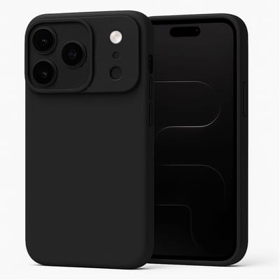 Technow hoesje geschikt voor iPhone 17 Pro - Liquid Back Case - Cover - Zwart