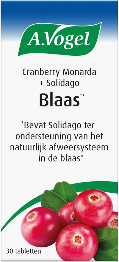 A.Vogel Cranberry Monarda + Solidago tabletten - Bevat Solidago ter ondersteuning van het natuurlijk afweersysteem in de blaas - 30 st