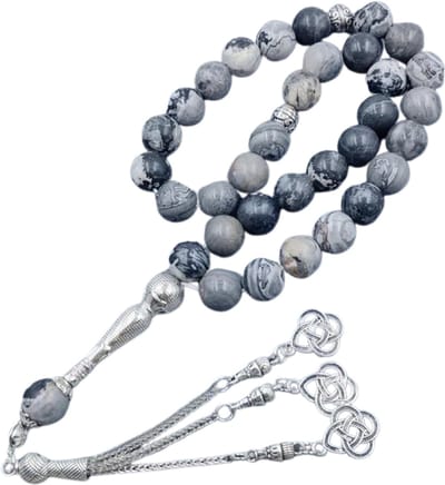 Bovista Tasbih - Tesbih - Tasbeeh - Kralen - Teller - Gebedsarmband - Ramadan - Ramadan - Grijs