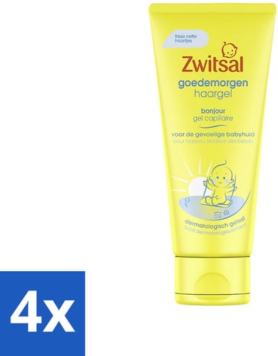 4 x Zwitsal - Goedemorgen - Haargel - Wassen & Pruiken - Mild Parfum - 100 ml - Haargel Voor Babyhaar - Haargel Voor Jonge Kinderen - Haargel Zwitsal - Haargel Voor Gevoelige Huid - Haargel Voor Dagelijks Gebruik